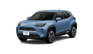 トヨタ新型ヤリスクロス　グレイッシュブルー　廃止